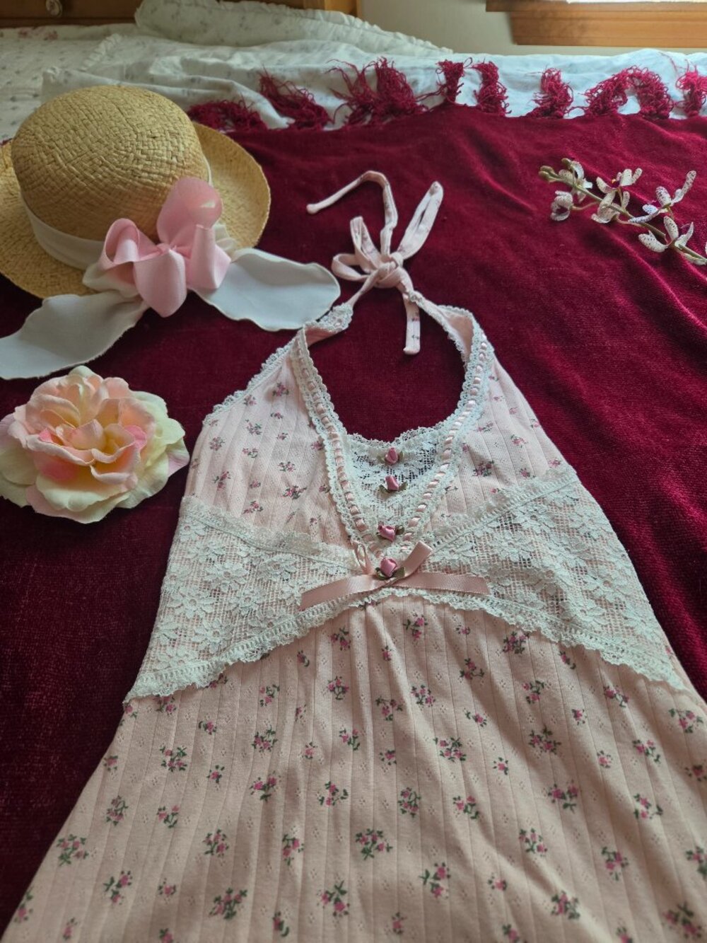 LACEMADE ROSE JAM FLORAL KNIT MIDI SIZE SMALL BRAND NEW! - Picture 2 of 8
